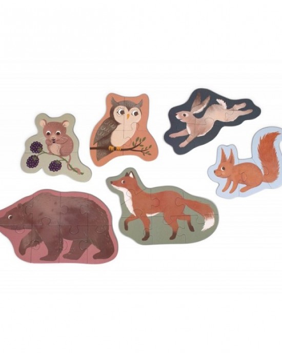 ΣΕΤ 7 PUZZLE NORDIC ANIMALS FILIBABBA