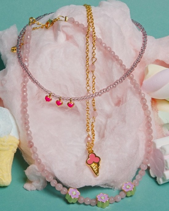 ΣΕΤ 3  ΚΟΛΙΕ PEARL ICE CREAM ALLOVER